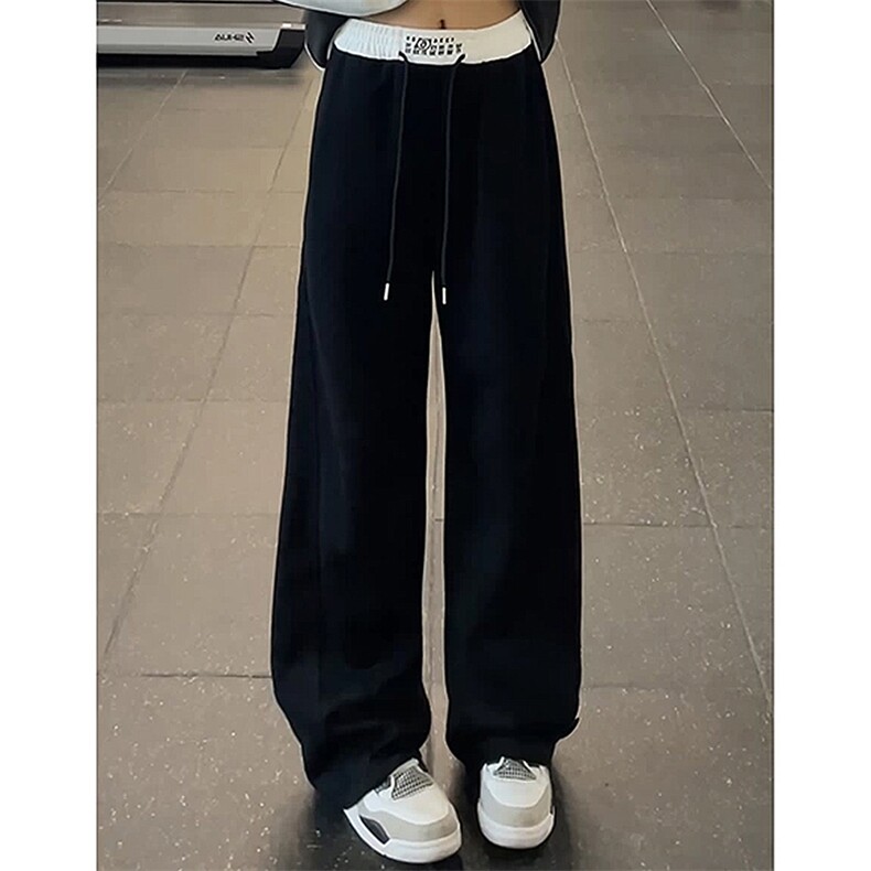 美式高街潮牌男女运动休闲裤直筒宽松卫裤慵懒显瘦休闲长裤子,男装休闲裤,电商A486