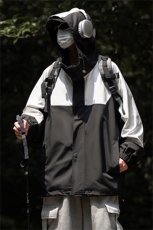 冲锋衣外套男春季连帽新款宽松潮款工装夹克外套A061-AJ00183-P90，男装夹克，电商A061