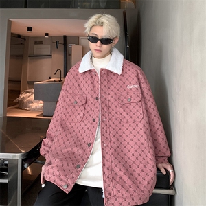 羊羔绒外套男女同款冬季加绒加厚棉服美式高街棉袄A170-M882TP100图片