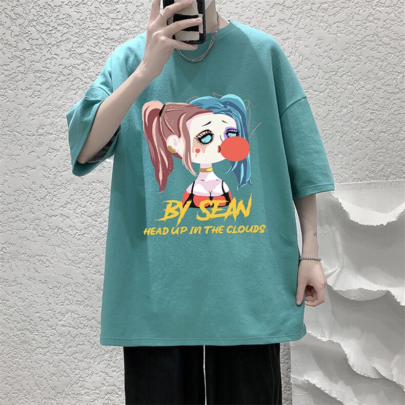 纯棉短袖t恤男大码半袖打底衫宽松体恤衫 DX17298-P20 大皂风图片
