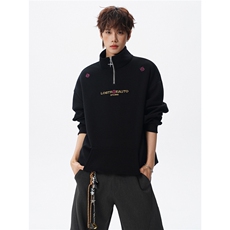 美式刺绣连帽卫衣男女同款秋冬季高级感cleanfit外套宽松潮牌上衣，女装短外套，电商B319