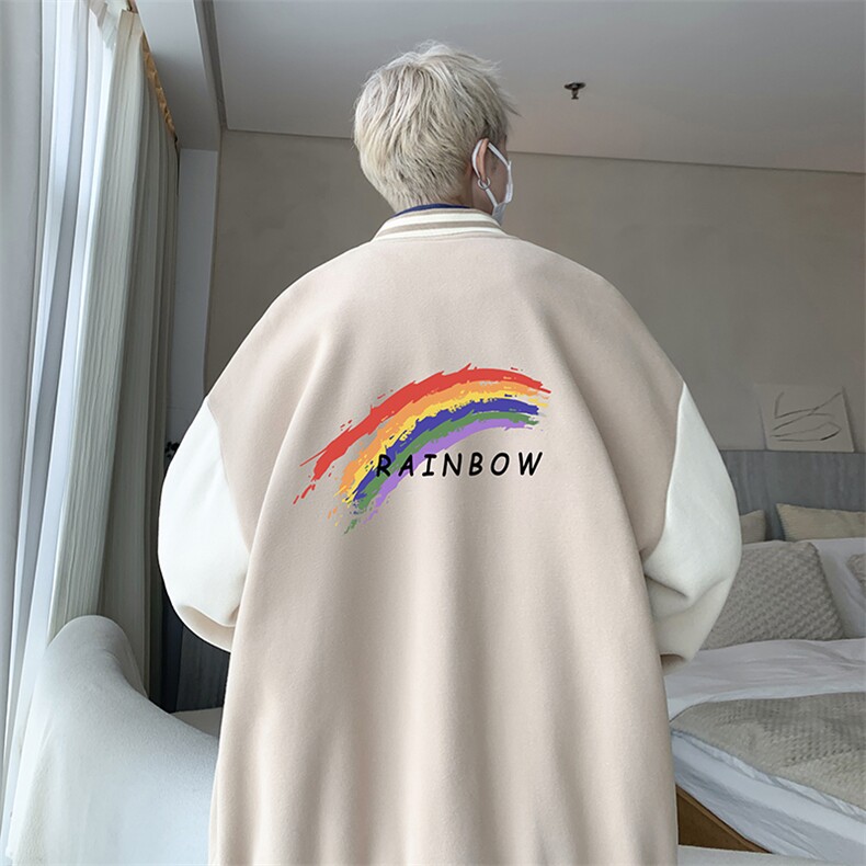 摇粒绒棒球服男大码开衫卫衣男夹克 BF86064-P65图片