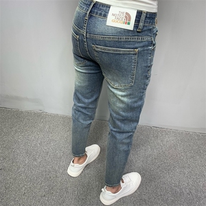 1506-1/KT761/P48牛仔裤男士修身小脚秋新款潮牌弹力水洗潮流百搭图片