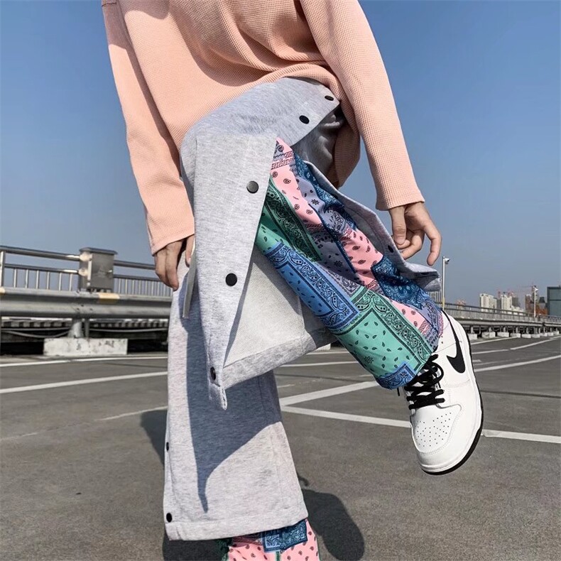 男春季潮流时尚休闲长裤排扣裤D320P37,男装休闲裤,星座1116-2