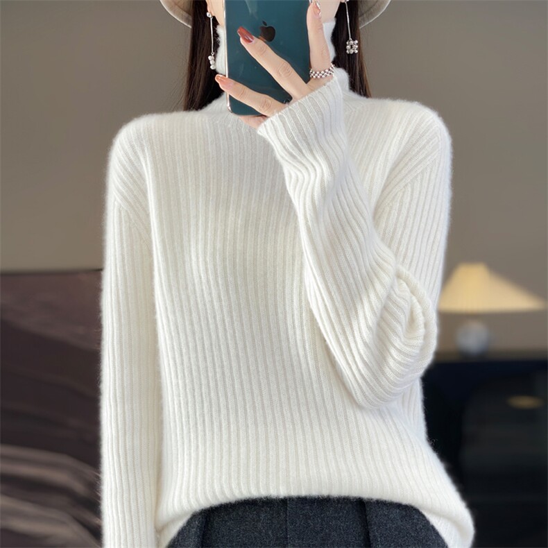 重磅加厚一线成衣高领打底针织衫女2025新款软糯保暖毛衣内搭毛衫,针织衫/毛衣,大美人包芯纱店