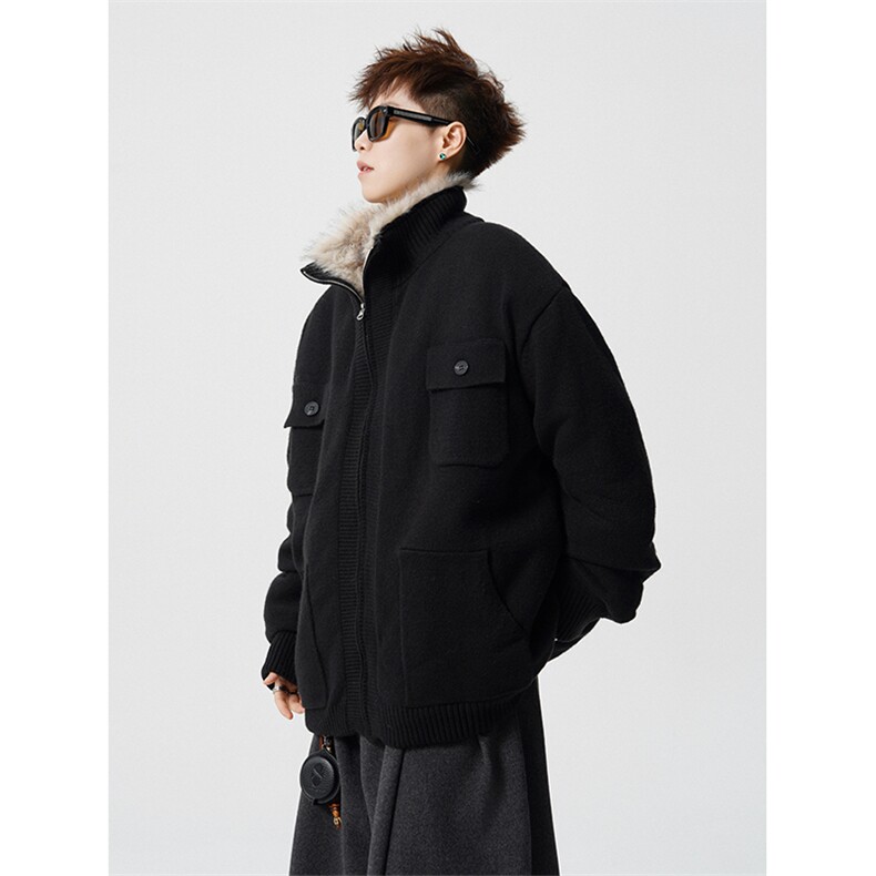 现货高品质可供得物加绒加厚座山雕针织外套310A-2ZSD2305P188,女装短外套,星座310A-2