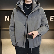 店主风2025年新标90白鸭连帽短款时尚羽绒服男LMS2558-P310，男装羽绒服，电商D240-242