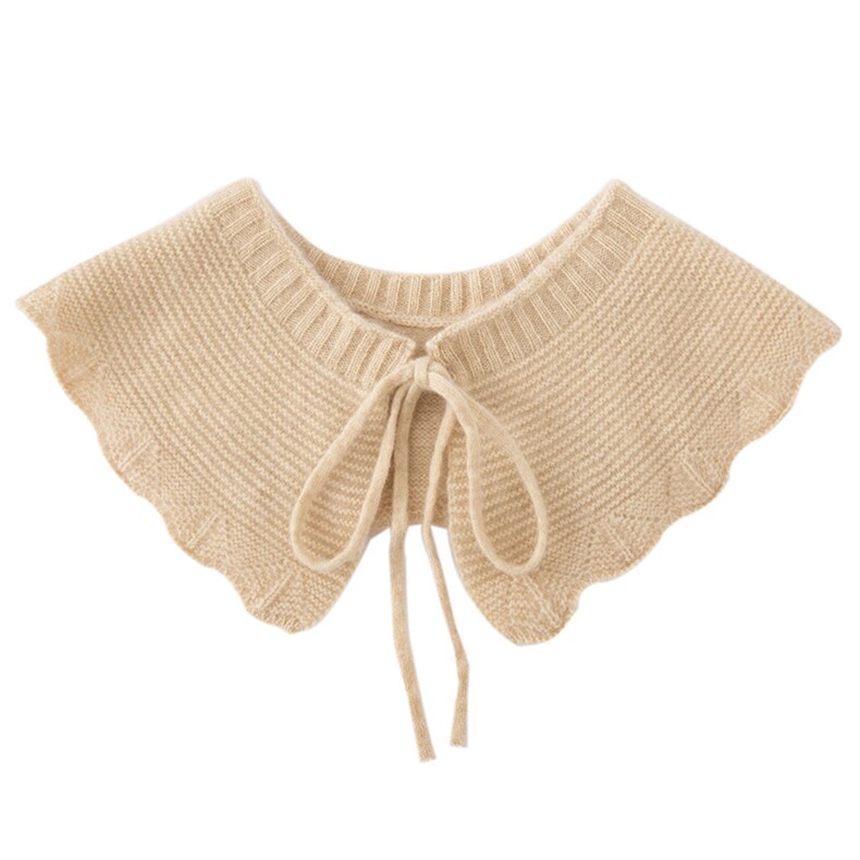 2025年秋季新款百搭女士花边抽条系带小披肩，披肩，戎咖羊绒
