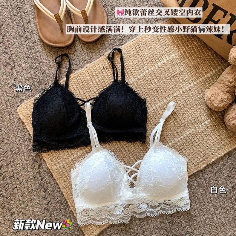 性感诱惑蕾丝背心小吊带深V内搭带胸垫短款上衣打底衫，女装背心吊带，梦白服饰厂