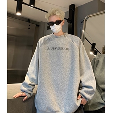 港风新品美式设计感半拉链重磅情侣卫衣外套上衣男女G1091P58，女装短外套，电商A339
