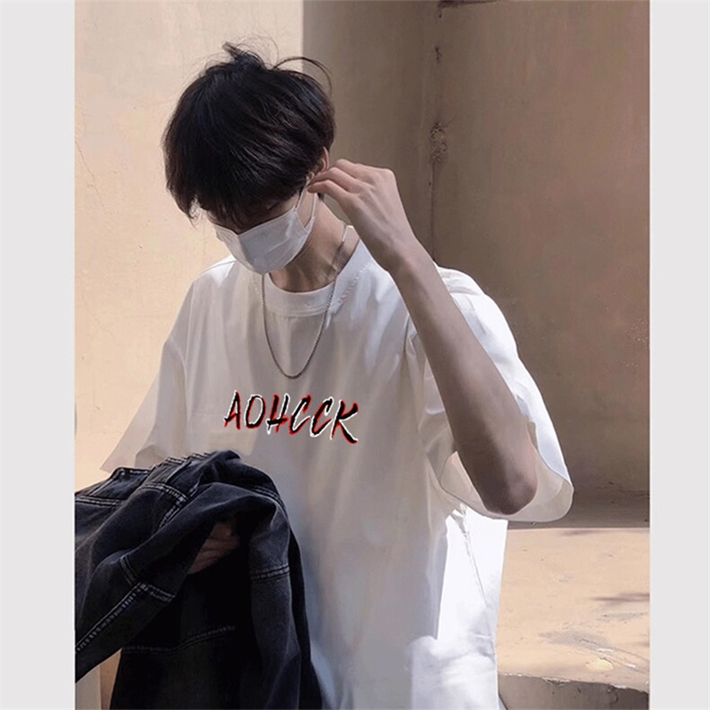 可设48小时发货支持抖音得物来样二开230克重磅美式短袖t恤MT406,男装T恤,电商A486-1