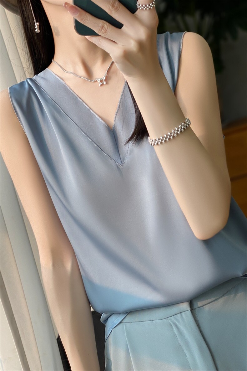 吊带背心女2024夏季新款纯色内搭上衣时尚百搭小衫,女装背心吊带,绒宛羊绒