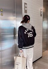 色丁棒球服外套，其它，麦琪