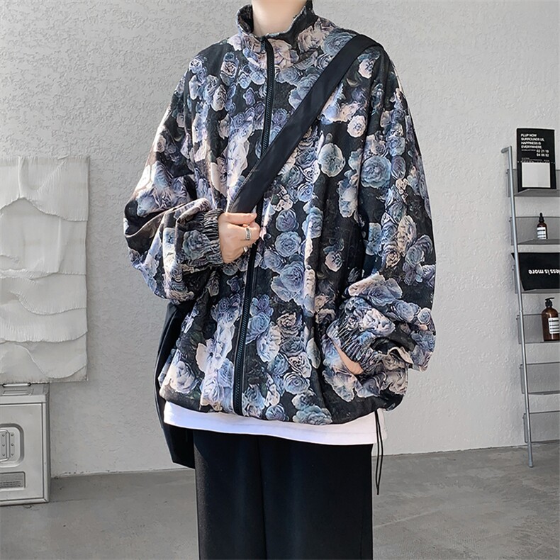 现货 JK10070-特批55 春季大码高品质夹克外套宽松情侣上衣图片