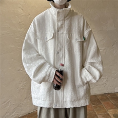 INCLEA美式复古工装外套男春秋新款潮牌压花设计宽松大码夹克，男装夹克，星座226-2