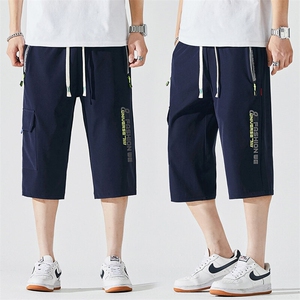 2025夏季新款男士七分裤时尚休闲马裤潮流男裤子KZ1076-P28图片