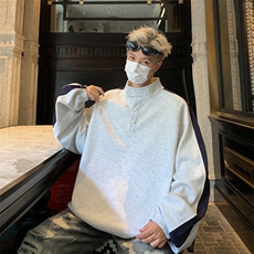 量大优供视频拼接排扣圆领长袖卫衣男XH82-特p30，男装卫衣，电商B367
