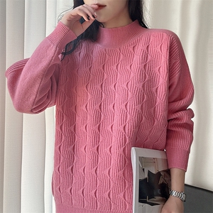 秋冬新款衫女半高插肩毛衣韩版百搭羊毛上衣针织打底衫图片