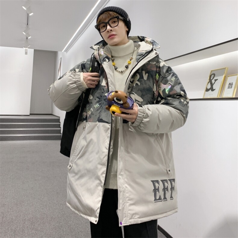 情侣风冬季新款70%白鸭绒中长款连帽羽绒服男XZ109-Y2222-P218,男装羽绒服,星座109