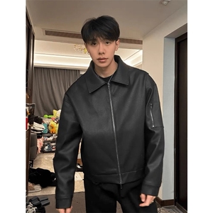 斌子PU皮夹克痞帅休闲短款皮外套设计感上衣J2603-P75图片