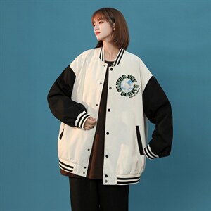 中性风春秋季情侣棒球服男女休闲夹克女时尚外套男BQF296-P50,男装夹克,电商B371