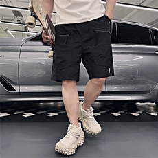 K41/P38控68夏季小伙工装男士口袋时尚短裤休闲沙滩中裤墨绿1，男装牛仔裤，星座305B