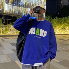 秋冬情侣款新款针织衫圆领毛衣男装港风宽松外套X5552-P75控89，男装针织衫/毛衣，电商A061-1
