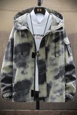 春秋日系宽松迷彩工装外套男士夹克潮流帅气上衣潮牌DS862T，男装夹克，电商A102
