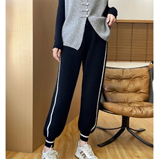 时尚百搭经典简约羊毛裤舒适显瘦小脚设计，女装休闲裤，狄美羊绒