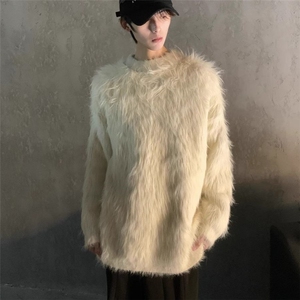 现货 冬季加厚套头毛衣高级感软糯长袖情侣针织衫上衣LMY088-P55图片