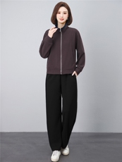 长期有货春秋2026年新款开衫卫衣中年妈妈休闲运动两件套女休闲裤，女装套装/套裙，璐依舞