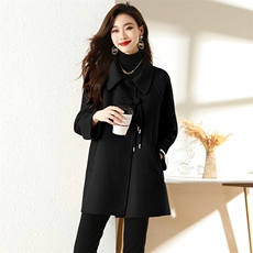 现货主推款秒发双面羊毛呢复古盘扣A字版斗篷款纯手工羊毛呢外套，女装毛呢外套，丝露怡语