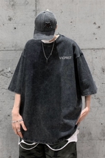 蜡染潮牌宽松短袖t恤美式复古高街水洗做旧517A-2-SX202-P38，男装T恤，星座517A-2