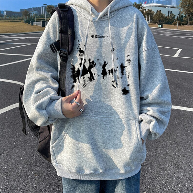 抖音得物供货可提供视频春装重磅美式宽松连帽卫衣DL2452,男装卫衣,电商A486-1