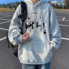 抖音得物供货可提供视频春装重磅美式宽松连帽卫衣DL2452，男装卫衣，电商A486-1