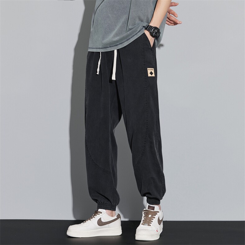 运动裤男春夏新款潮流宽松学生束脚长裤拼接休闲阔腿裤DY562-P65，女装休闲裤，电商A178-1