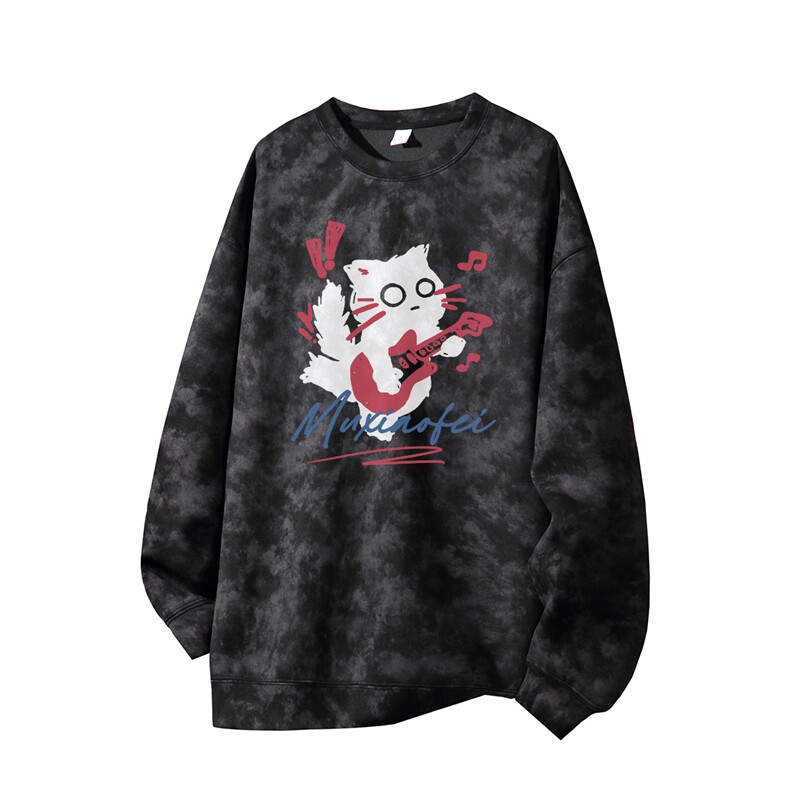 得物供货、重磅420克现货麂皮绒扎染卫衣HD019-1-LY25155ZR-P35,男装卫衣,电商019-1