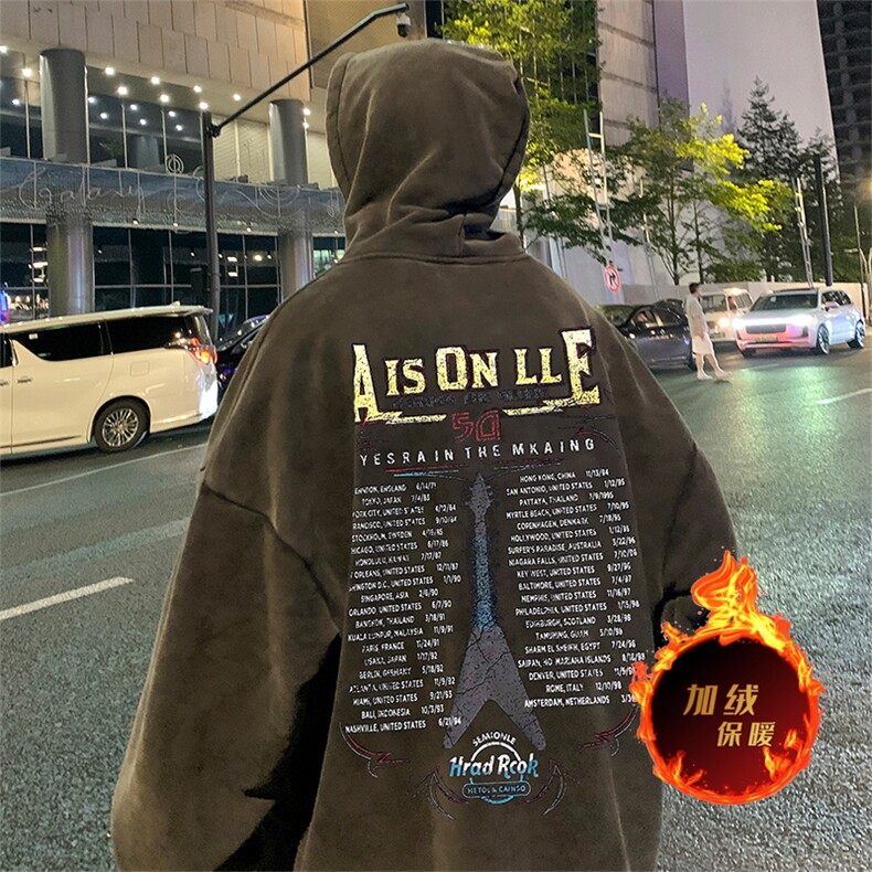 直播品质500克重磅美式做旧水洗卫衣SL1518-常规特P55加绒特P65,男装卫衣,电商A486