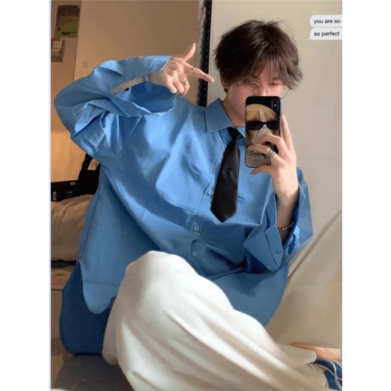 衬衫男长袖2025新款韩版宽松高级垂感免烫衬衣WA26-P38,男装衬衫,星座208-5
