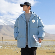 现货抖音得物可供视频三防加厚羽绒连帽棉衣外套面包棉服85527，男装棉衣，电商A486