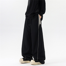 8XL-M秋季美式潮牌裤子男士宽松撞色冲锋裤速干休闲长裤K9156P68，男装休闲裤，电商D206-1