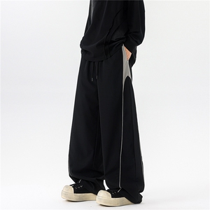 8XL-M 秋季美式潮牌裤子男士宽松撞色冲锋裤速干休闲长裤K9156P68图片
