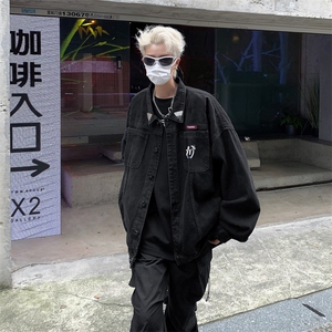 男装牛仔外套 2026秋季绣标印花男生翻领夹克上衣XZ514-2-N95-P88图片 男装牛仔外套 2026秋季绣标印花男生翻领夹克上衣XZ514-2-N95-P88图片