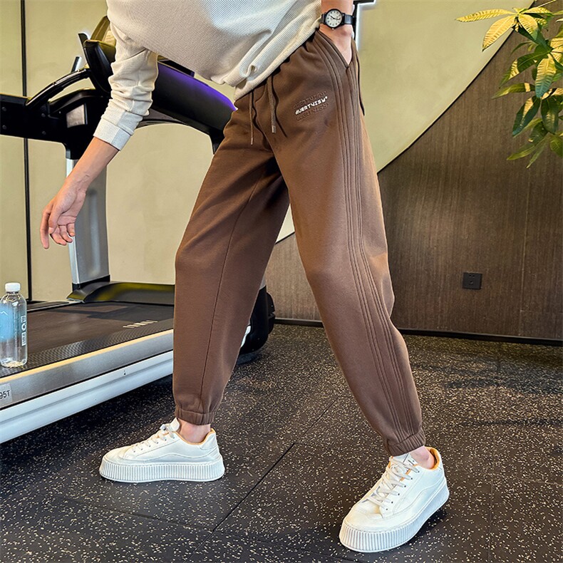 2025秋冬季休闲长裤男潮牌加绒加厚休闲小脚裤A313-1-882090-P78，男装卫衣，电商A313-1
