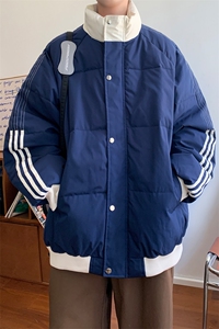 ！2025冬季新款男士撞色潮牌棉衣百搭情侣棉服外套MY200特P70图片