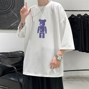 Q11242-P30 春夏季七分袖t恤男大码五分袖男短袖中袖   大皂风图片