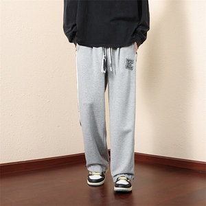 主推棉M-8XL 秋季新款大码平脚潮流休闲卫裤 109-K611-P50图片