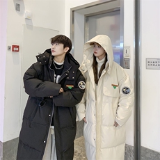 情侣装冬季中长款连帽棉衣男女美式高街加厚棉服812-MY668-P148，男装棉衣，星座812