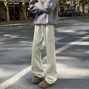 港风潮男新款牛仔裤嘻哈ins潮高街潮流痞帅长裤N0788-P45图片