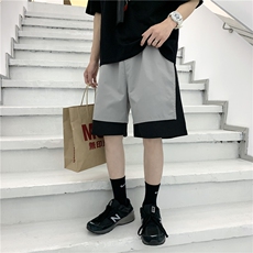 假两件运动短裤男夏季大码拼色休闲裤五分裤A071-K01-P28，男装牛仔裤，电商A071